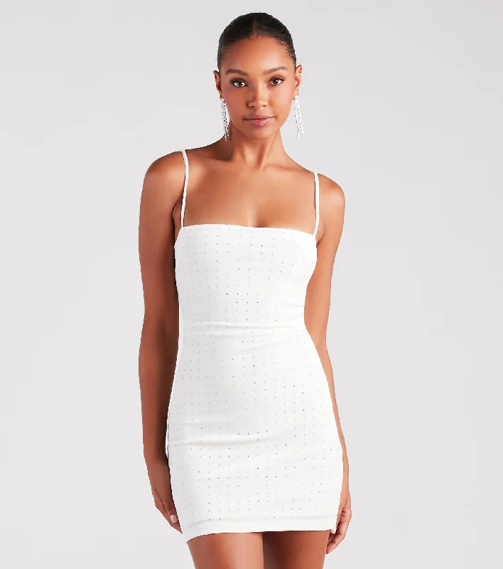 Wonderstruck Rhinestone Velvet Bodycon Mini Dress Cozy Wraparound Mini Dress